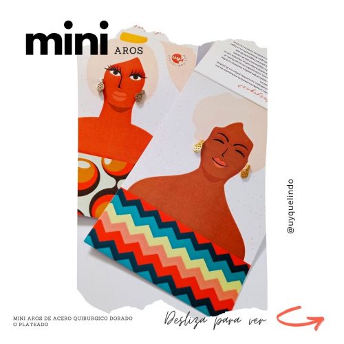 Aros mini - Ananá, Piña en acero quirúrgico