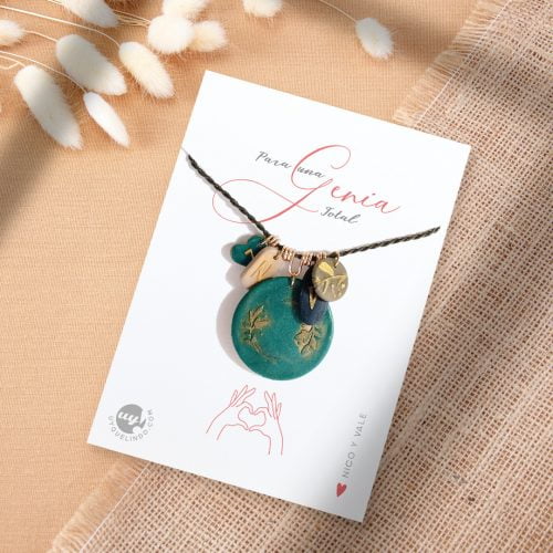 Collar personalizado con inicial y charms, boho style