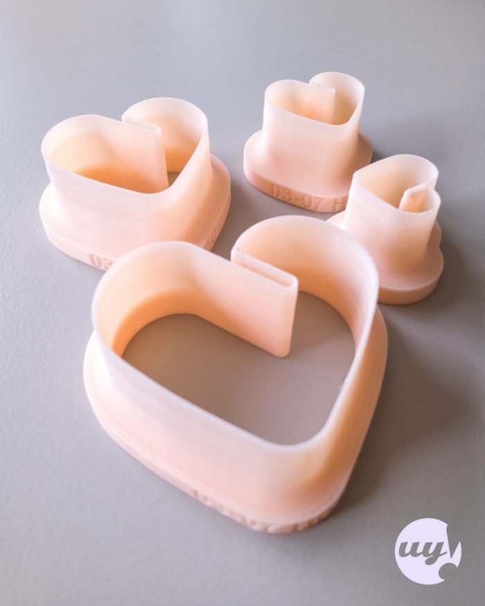 Modern heart cutter for polymer clay