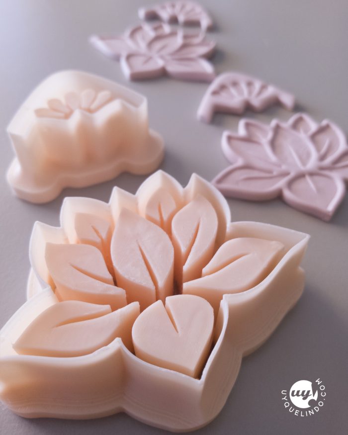 Set of cutters for lotus flower earrings